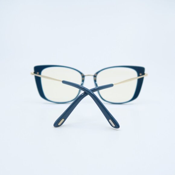 Tom Ford TF 5816-B 089 53mm Blue Teal and Gold, New Women's Eyeglasses. - Picture 7 of 7
